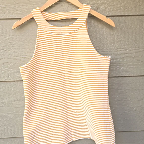 Anthropologie Deletta yellow stripe high neck top medium M - Picture 9 of 13